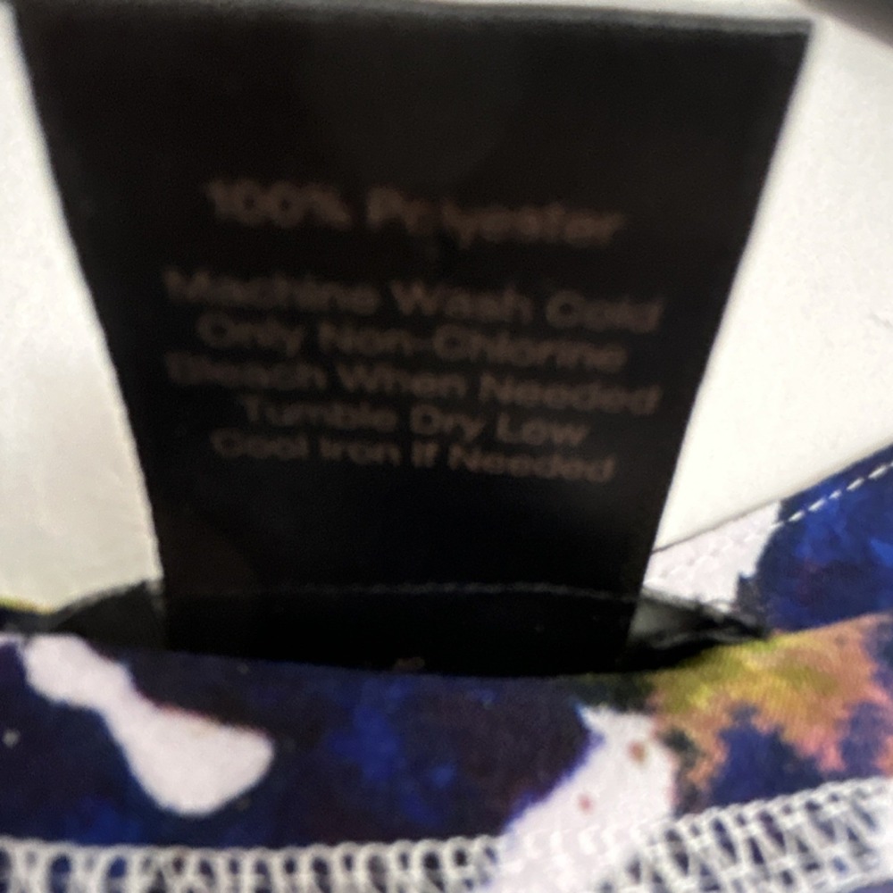 Ann Taylor Women's Sleeveless Floral Pleated Chiffon Blouse M White Blue Purple - Picture 5 of 7